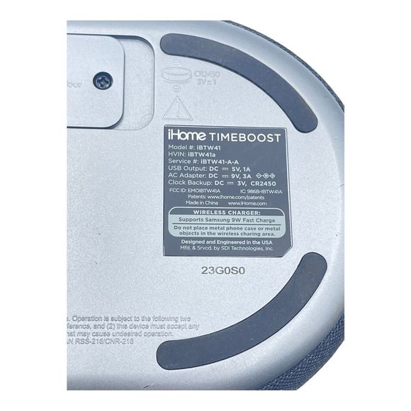 iHome TIMEBOOST Qi-Certified Wireless Charging Alarm Clock & Bluetooth Speaker - Picture 4 of 6
